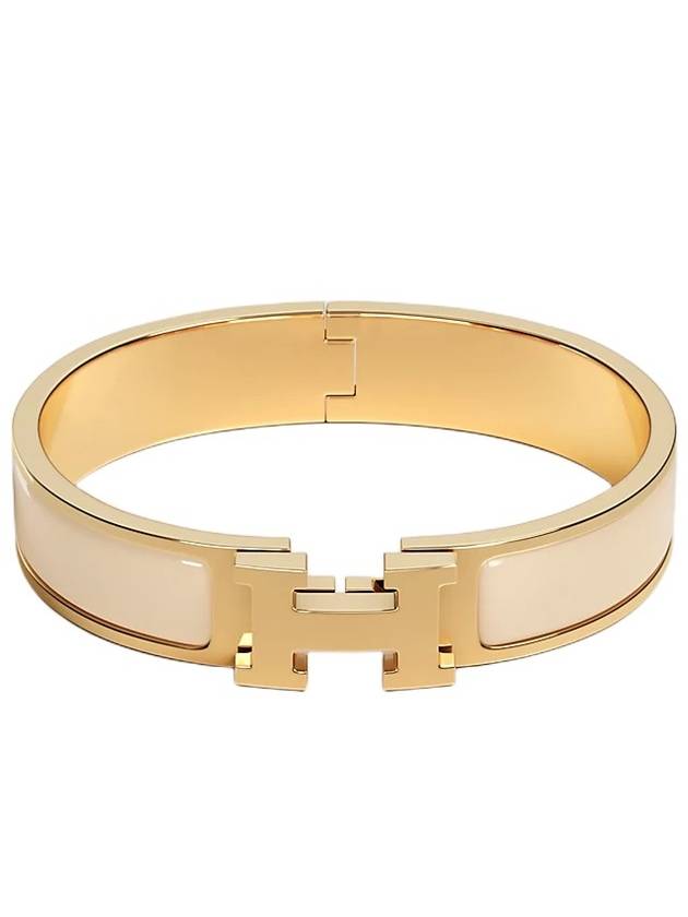 Clic H Bracelet Gold Creme - HERMES - BALAAN 2