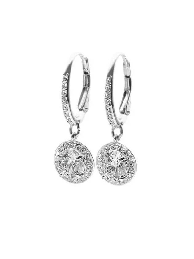 Una Angelic Crystal Drop Earrings Silver - SWAROVSKI - BALAAN 5