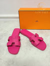 Used luxury goods Lewis IT 36 5 Rose Vinicunca Oran sandal slippers - HERMES - BALAAN 7