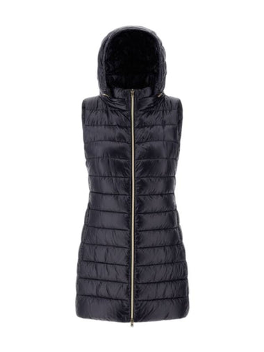 Serena Hooded Down Vest Black - HERNO - BALAAN 1