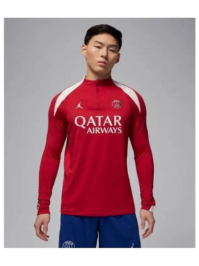 Saint-Germain Strike Fourth Jordan Dri-FIT Football Knit Long Sleeve T-Shirt Red - NIKE - BALAAN 2