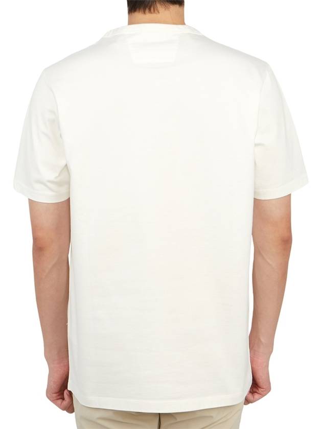 Embroidered Logo Cotton Short Sleeve T-Shirt White - CP COMPANY - BALAAN 5