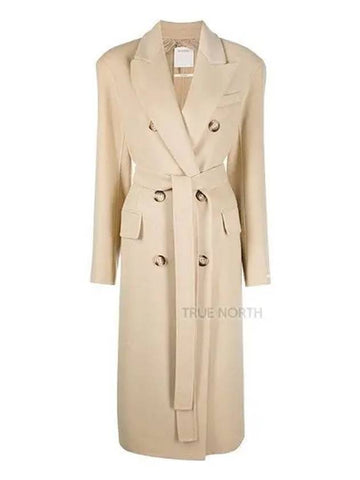 Sportmax Women 20160129600 085 Tresa Wool Coat Butter 1061288 - MAX MARA - BALAAN 1