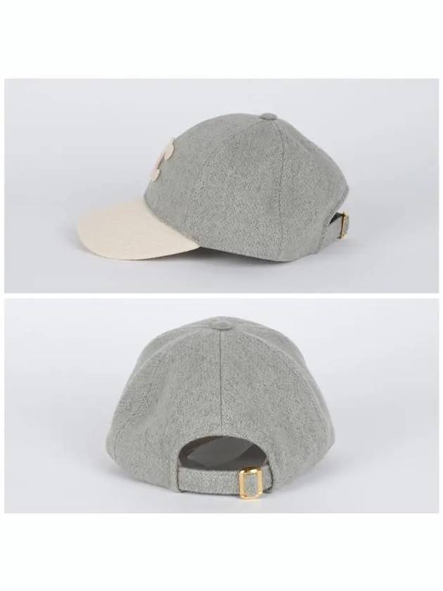 2AUG6324D 01VY Triope Logo Wool Ball Cap - CELINE - BALAAN 3