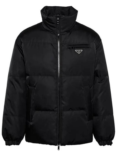 Medium-Length Re-Nylon Reversible Down Padded Jacket Black - PRADA - BALAAN 2