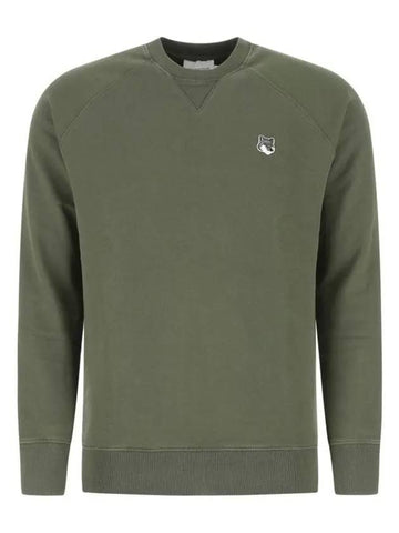 Fox Head Cotton Sweatshirt Khaki - MAISON KITSUNE - BALAAN 1