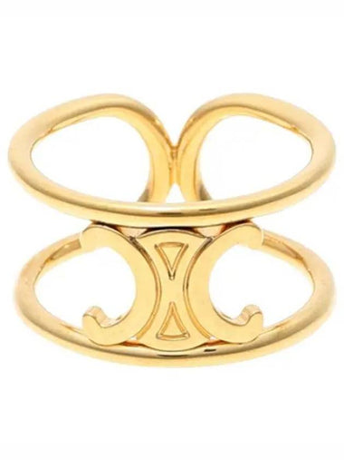 Triomphe Ring in Brass with Gold Finish - CELINE - BALAAN 1