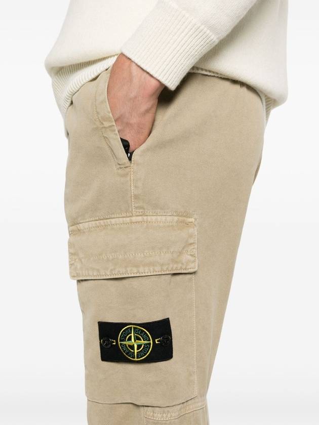 Compass Badge Cargo Straight Pants Beige - STONE ISLAND - BALAAN 6