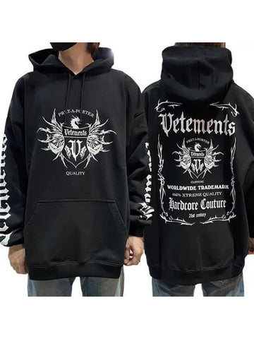 Black Label Gothic Logo Overfit Hoodie UA52TR900B 1095126 - VETEMENTS - BALAAN 1