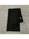 Kids Logo Patch Wool Cashmere Muffler Black 7916N02Z3 V0029 - STONE ISLAND - BALAAN 2