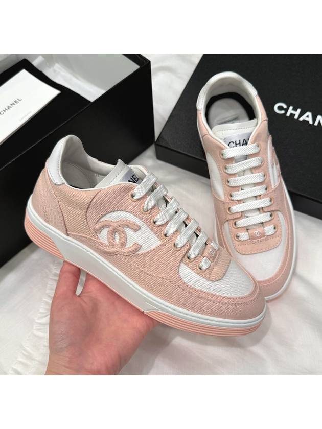 women sneakers jenny wear suede tennis peach pink - CHANEL - BALAAN 1