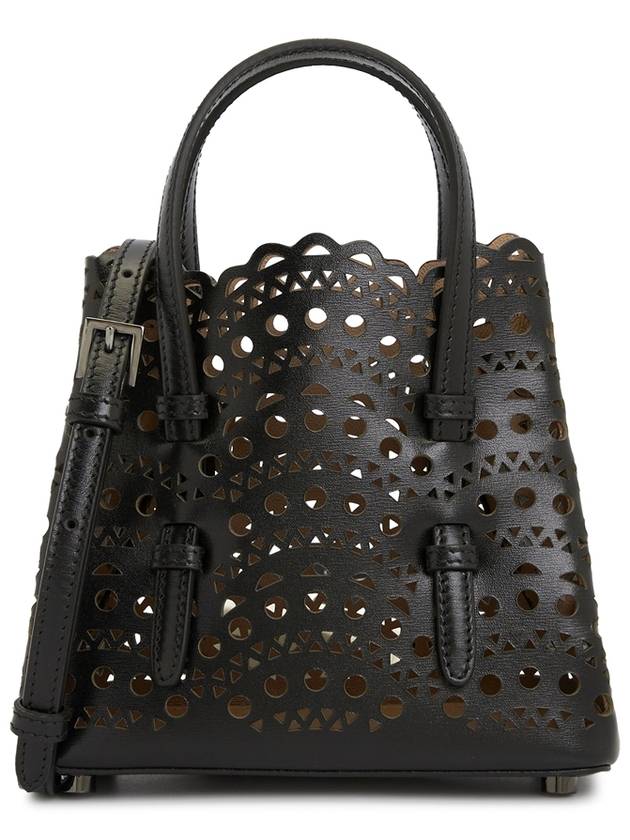 Mina 16 Vienne Wave Lux Calfskin Tote Bag Black - ALAIA - BALAAN 2