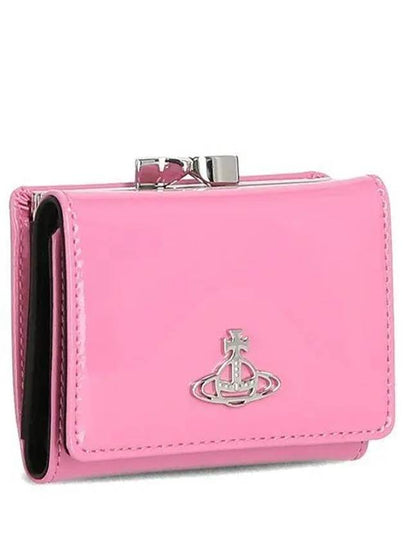 Shiny Patent Small Frame Leather Card Wallet Pink - VIVIENNE WESTWOOD - BALAAN 2