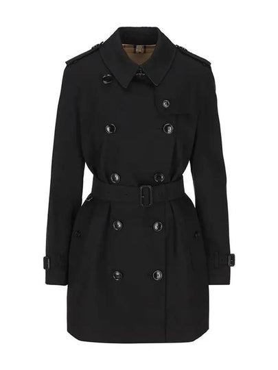 Kensington Cotton Trench Coat Black - BURBERRY - BALAAN 2