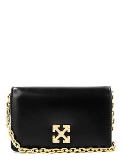 Women's 0.5 Jitney Chain Shoulder Bag Black - OFF WHITE - BALAAN 2