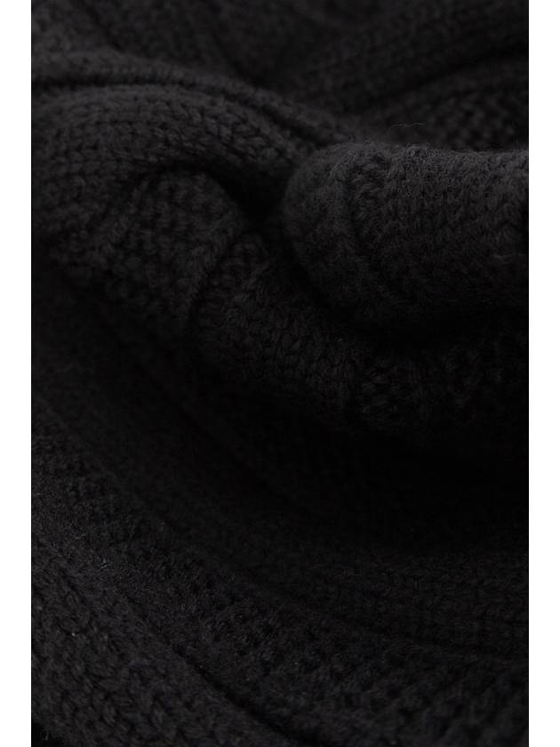 Medusa Ribbed Knit Muffler Black - VERSACE - BALAAN 3