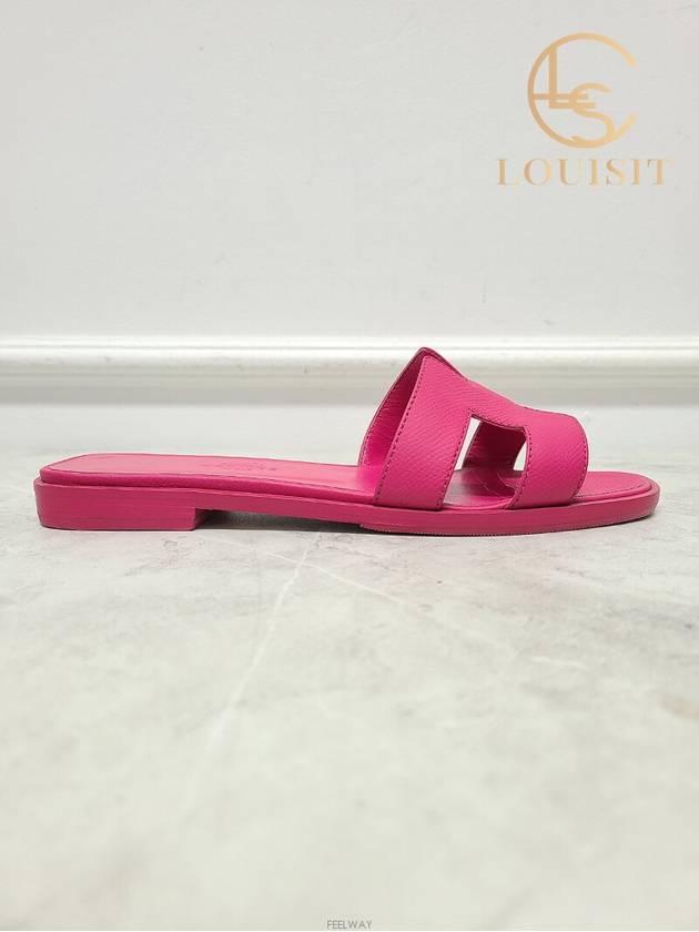 Used luxury goods Lewis IT 36 5 Rose Vinicunca Oran sandal slippers - HERMES - BALAAN 1