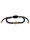 Gold Skull Bracelet Black - ALEXANDER MCQUEEN - BALAAN 5