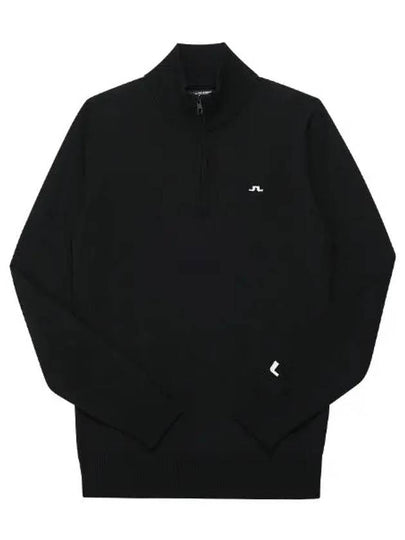 Kian Half Zip-Up Knit Top Black - J.LINDEBERG - BALAAN 2