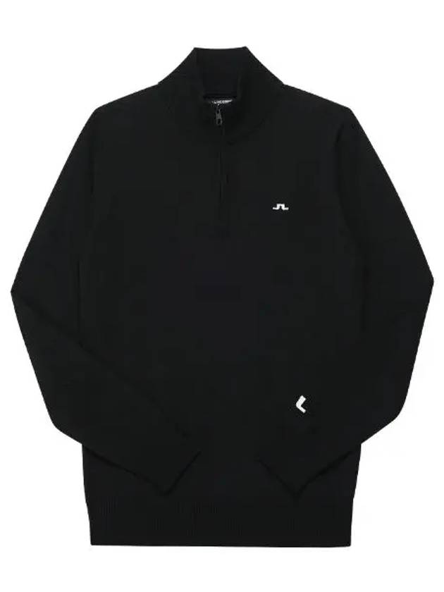 Kian Half Zip-Up Knit Top Black - J.LINDEBERG - BALAAN 2