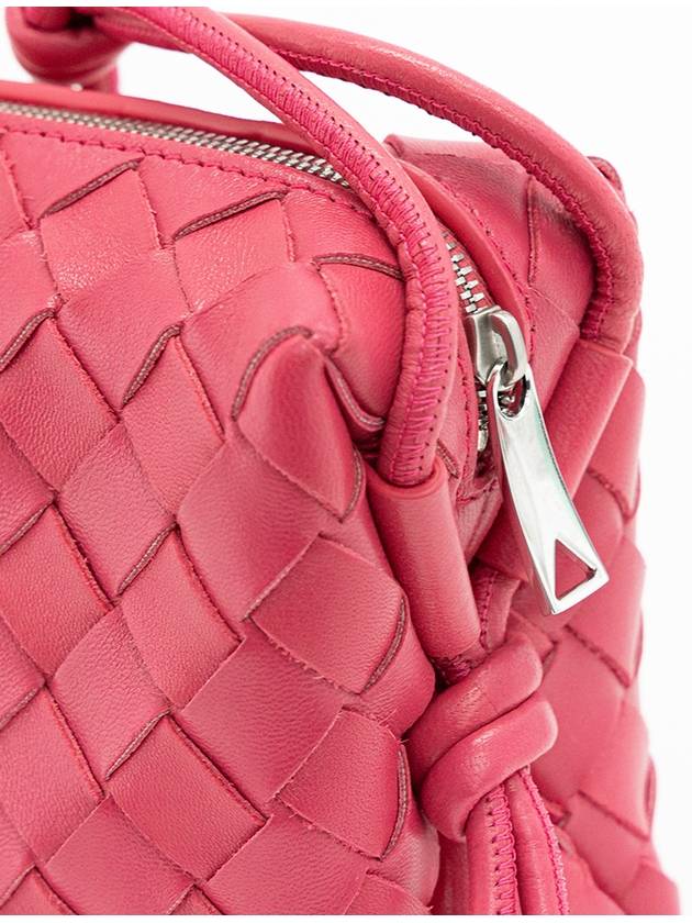 Intrecciato Loop Small Leather Cross Bag Pink - BOTTEGA VENETA - BALAAN 6