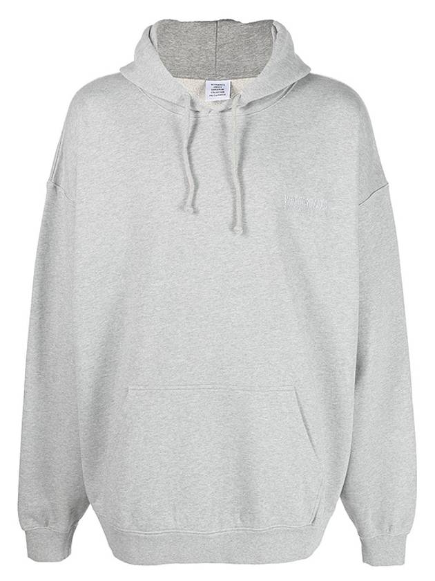 Embroidered Logo Hoodie Grey - VETEMENTS - BALAAN 7