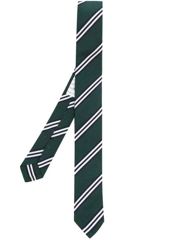 Diagonal Striped Tie Green - THOM BROWNE - BALAAN 1