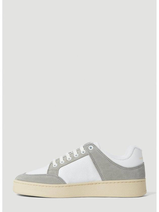 SL 61 Suede Low Top Sneakers White - SAINT LAURENT - BALAAN 1