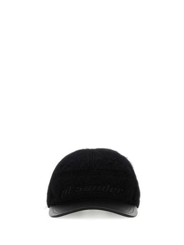 Embroidered Logo Ball Cap Black - JIL SANDER - BALAAN 1