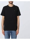 Satellite Logo Crew Neck Short Sleeve T-Shirt Black - MOOSE KNUCKLES - BALAAN 2