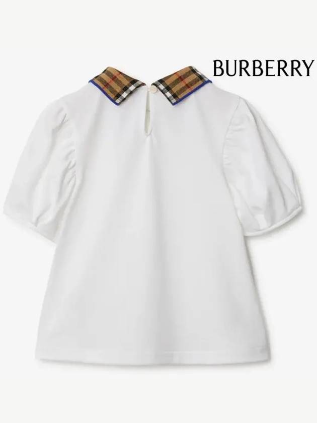 Kids Vintage Check Collar Blouse White - BURBERRY - BALAAN 4