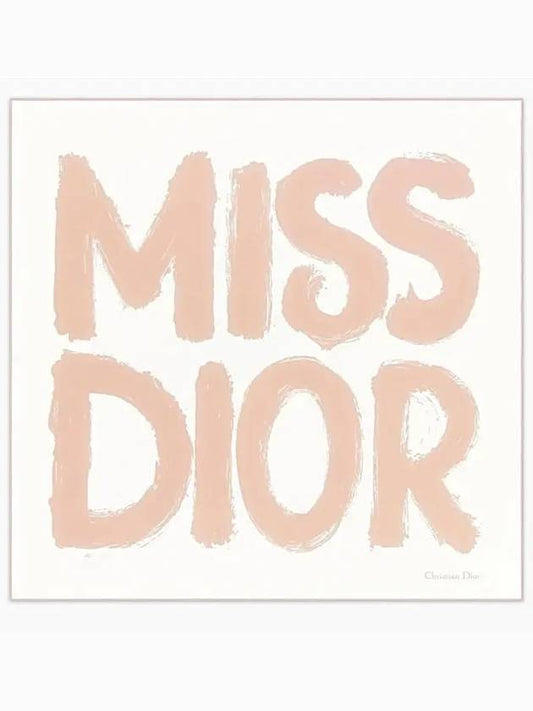 Miss Dior Graffiti 70 Square Silk Twill Scarf Rose White - DIOR - BALAAN 2