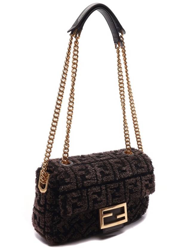 Baguette Chain Midi Shoulder Bag Dark Brown - FENDI - BALAAN 4