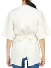 Show Organic Cotton Ribbed Short Sleeve T-Shirt Off White - BASERANGE - BALAAN 5