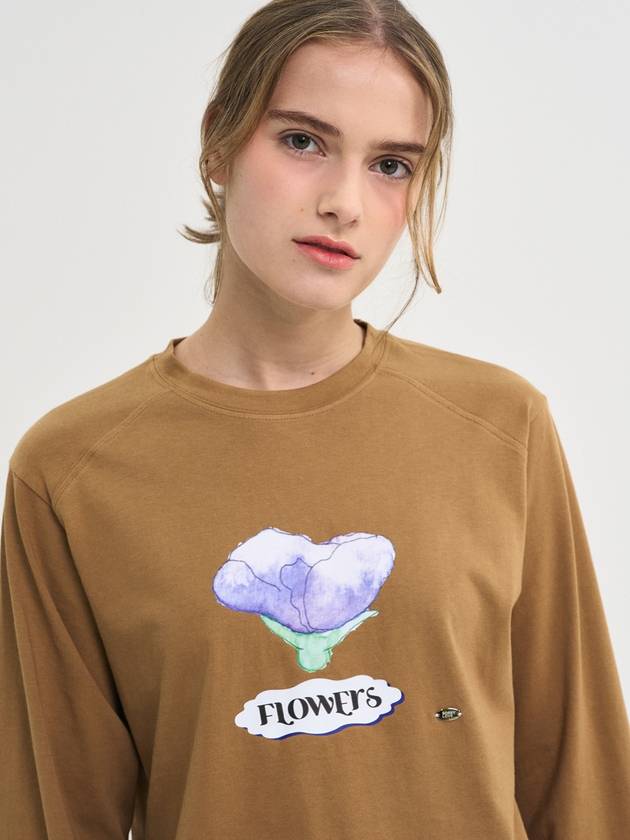 Solace Flower T Shirt Brown - SORRY TOO MUCH LOVE - BALAAN 2