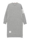 Classic Loopback 4-Bar Sweater Midi Dress Light Grey - THOM BROWNE - BALAAN 3