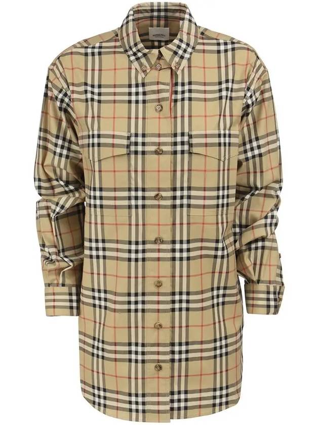 Vintage Check Overfit Shirt Beige - BURBERRY - BALAAN 3