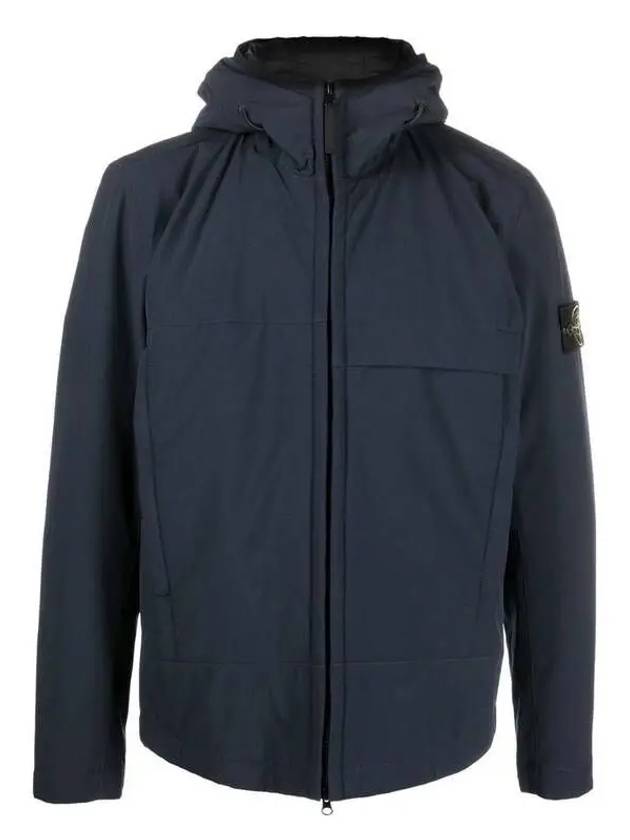 Men's Soft Shell Pure Insulation Technology Primaloft Hooded Jacket Navy - STONE ISLAND - BALAAN 2