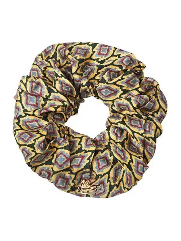 WF6D0001AA045 X0891 Tie Geometric Silk Scrunch Headband - ETRO - BALAAN 1