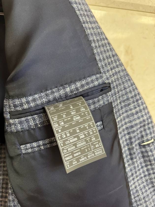 Zegna Tailored Milano Fit Check Pattern Blazer Jacket 44 - ERMENEGILDO ZEGNA - BALAAN 8