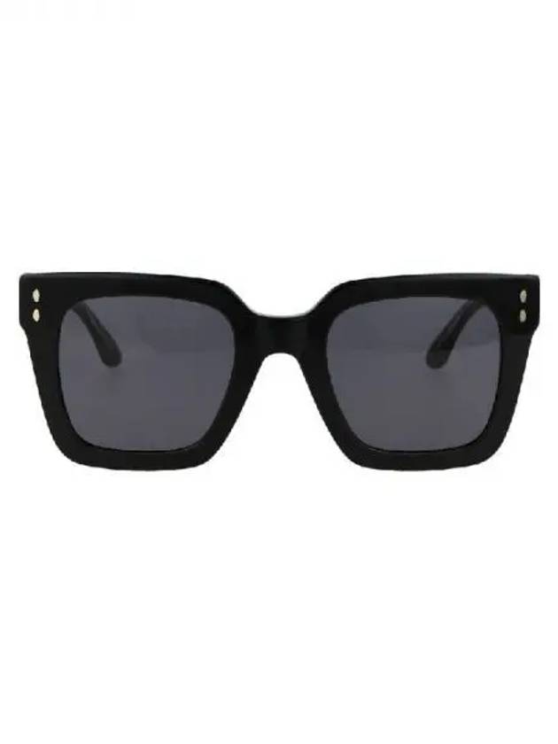 Black Logo Temple Square Sunglasses 271223 - ISABEL MARANT - BALAAN 1