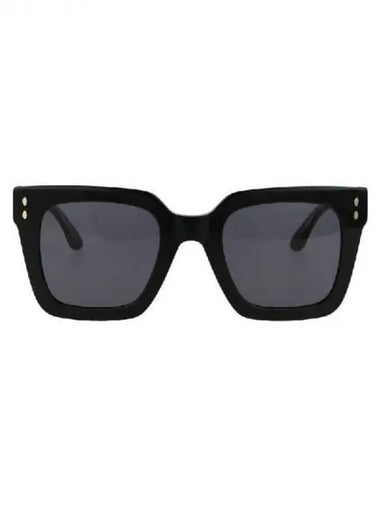 Black Logo Temple Square Sunglasses 271223 - ISABEL MARANT - BALAAN 1