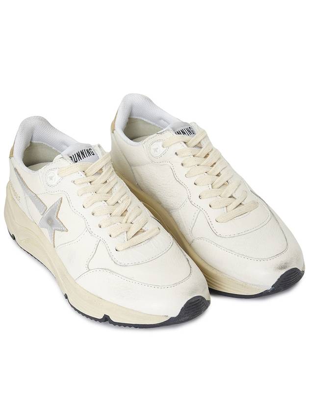 Running Sole In Nappa With Silver Star And Gold Leather Heel Tab Sneakers White - GOLDEN GOOSE - BALAAN 4