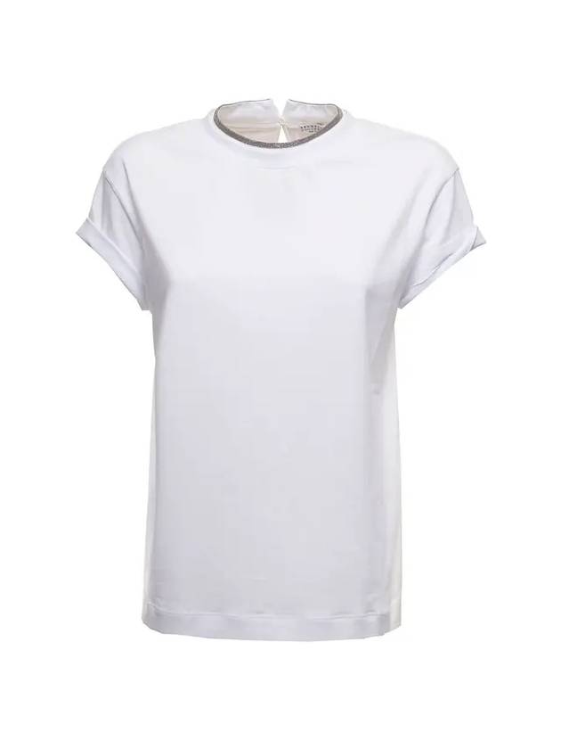 Monilli Crew Neck Short Sleeve T-Shirt White - BRUNELLO CUCINELLI - BALAAN 1