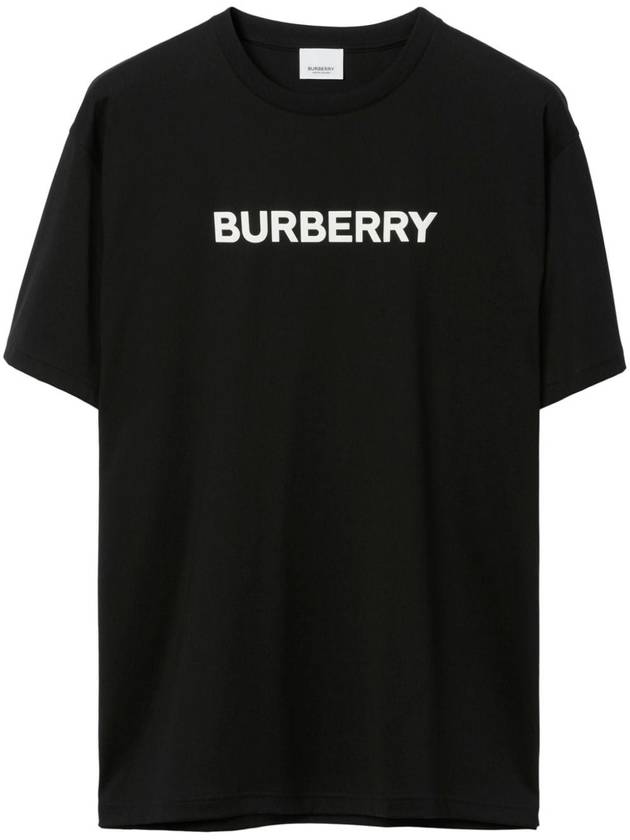 Logo Print Cotton Short Sleeve T-Shirt Black - BURBERRY - BALAAN 2