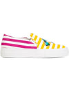 Women's Striped Slip-Ons Pink Yellow - JOSHUA SANDERS - BALAAN 1