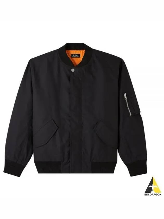 Hamilton Washed Cotton Bomber Jacket Black - A.P.C. - BALAAN 2