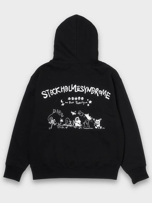 LOGO ZIP HOODIE BLACK - STOCKHOLM SYNDROME - BALAAN 1