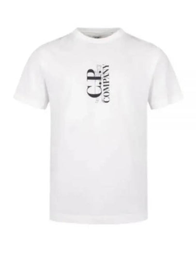 Logo Short Sleeve T-Shirt White - CP COMPANY - BALAAN 2