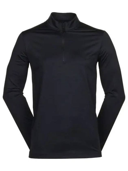 Golf Dri Fit Victory Half Zip Long Sleeve T-Shirt Black - NIKE - BALAAN 2